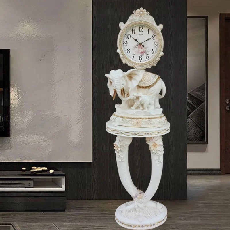 

Clock TV Cabinet next to the Decoration European Fashion Decorative Villa Antique Standing Grandfather