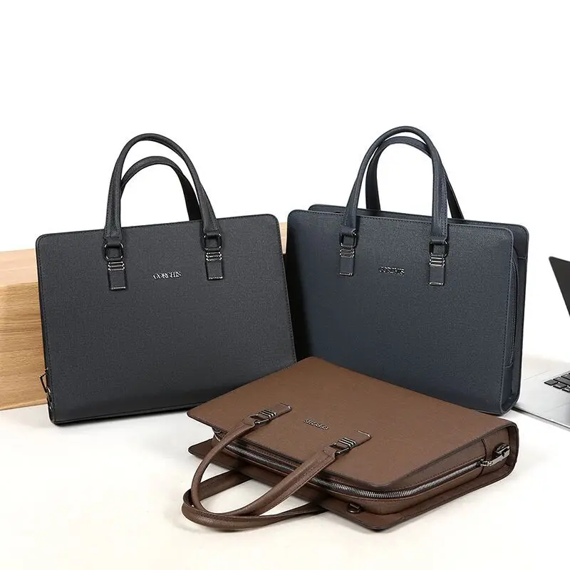 New Men's Business Tote Bag with Combination Lock Anti-Theft Large Capacity Multi-Functional Office Briefcase Shoulder Crossbody