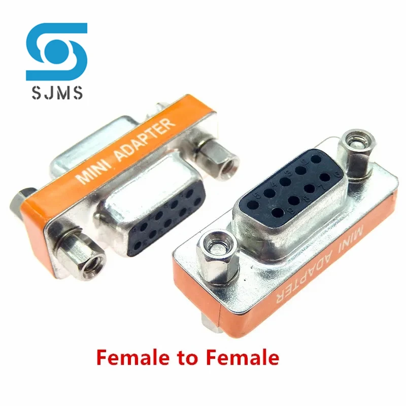 DB9 9Pin Male to Female/Male to Male/Female to Female/ Mini Gender Changer Adapter RS232 Serial plug Com Connector