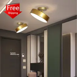 Modern Gold Led Ceiling Lights for Bedroom Hallway Corridor Balcony Round Decoration Lamp Lighting Chandelier Nordic Indoor