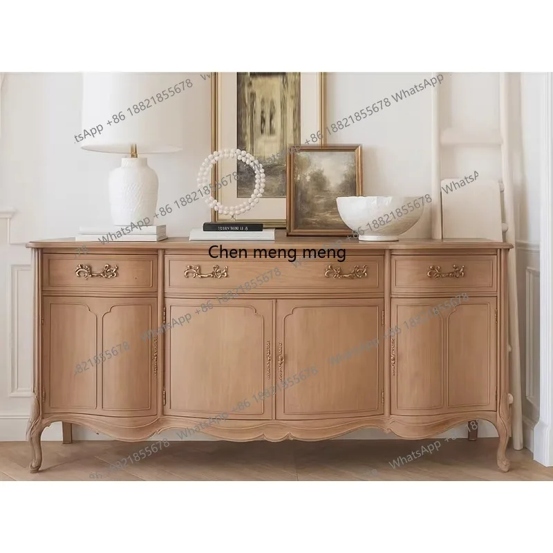 

Light luxury solid wood dining side, locker, storage, wall side cabinet, living room furniture