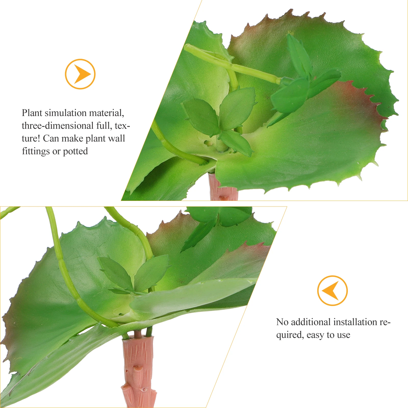 

2Pcs Simulated Succulent Potted Plant Eco Friendly Imitated Succulent Bonsai Lightweight Decoration Home Adornment Plant