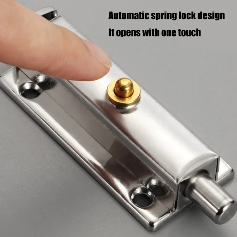 8 個盗難防止セキュリティボタンロックドアハードウェアスプリングドアラッチ肥厚ドアロックスプリングラッチ安全ロック 87HA