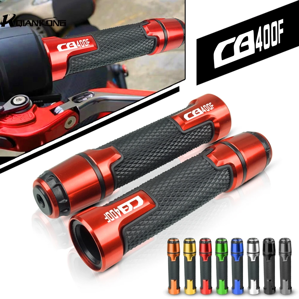 7/8''22MM CNC Handlebar Grips FOR HONDA CB400 F 2013–2014-2015-2016 Anti‑Slip Motorcycle Handlebar Grips With Bar End Plugs 3