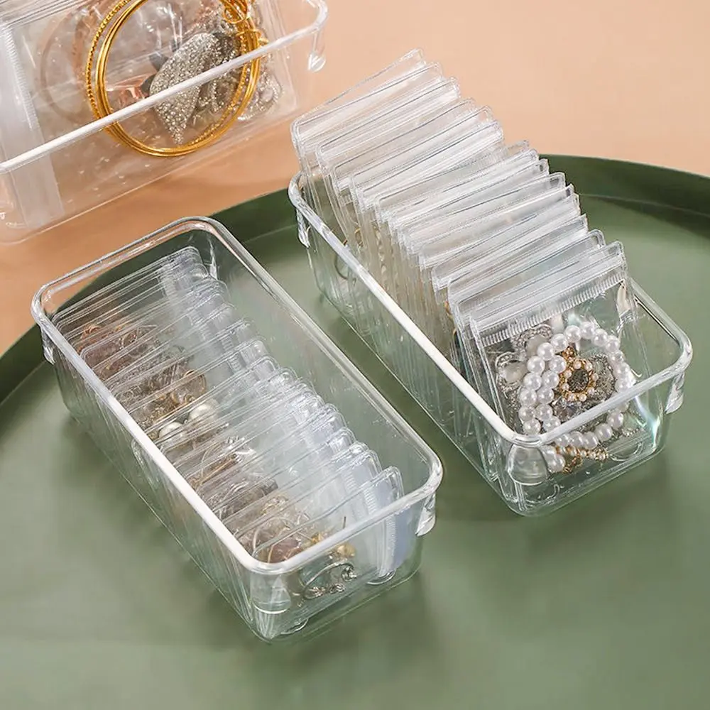 ewelry Bag Self Sealing Bag Dustproof Gift Packaging Storage Pouches Zip Lock Bags PVC Plastic Reclosable