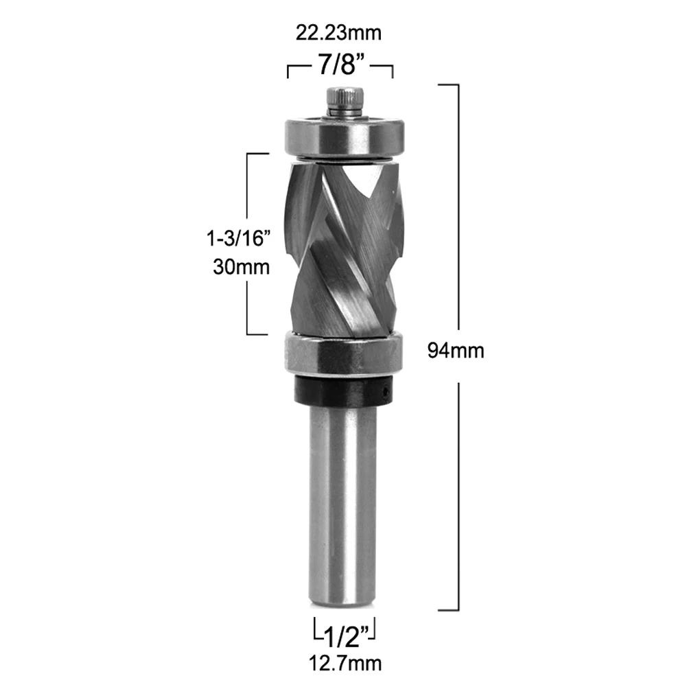 For Hand-held Routers CNC Router Bit Compression Flush Trim Bit 1/2 Collet Clean And Smooth Edges Hand-held Routers