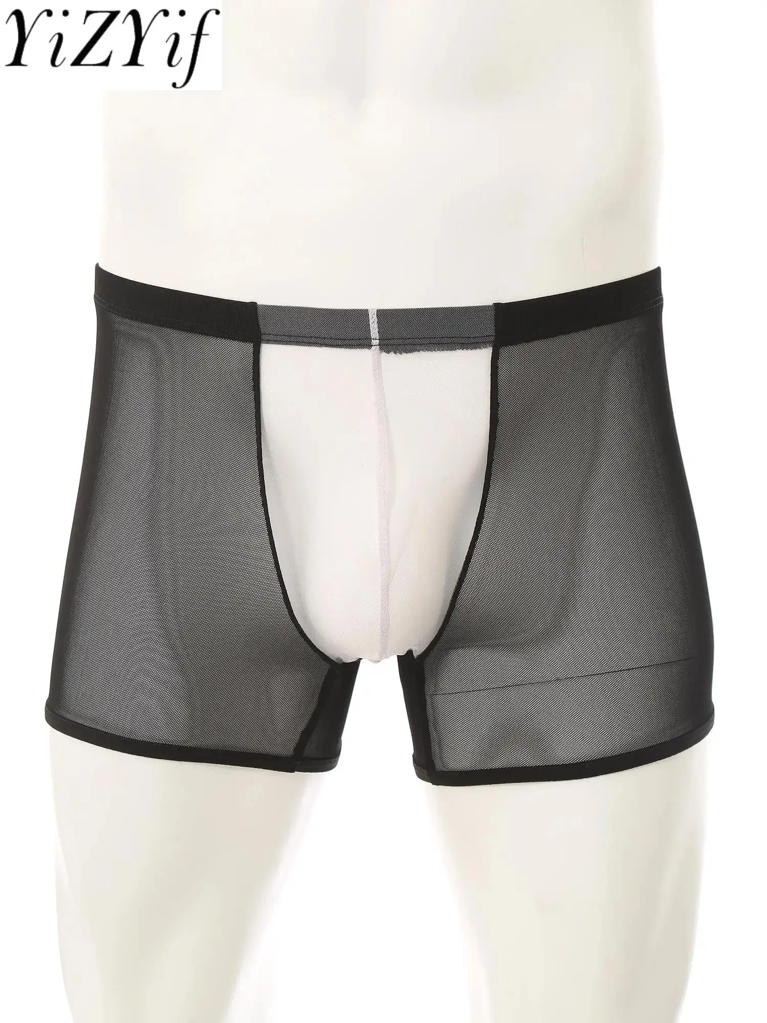 

Мужские тонкие трусы-боксеры с выпуклым мешочком, быстросохнущее нижнее белье с низкой талией, эластичные летние шорты для плавания, пляжные трусики, низ