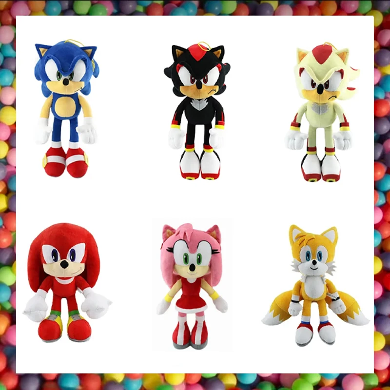 Peluche de Sonic de 30 cm de Alta Calidad, Peluches de Shadow el Erizo, Nuevo Peluche de Sonic Ultra Mouse Shadow Super SONY, Regalos para Niños