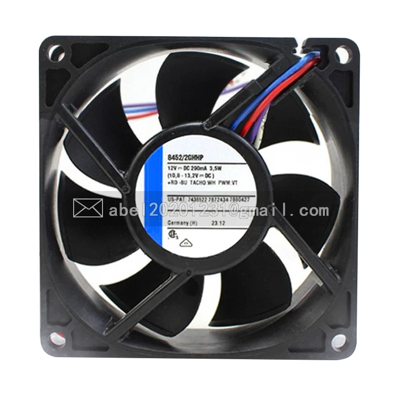 

BRAND NEW 8452/2GHHP 8452 /2GHHP DC 12V ORIGINAL COOLING FAN COOLER 80 x 80 x 25 mm