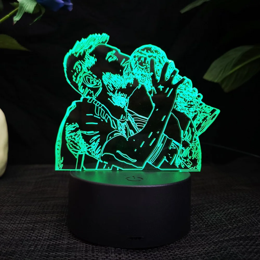 Footballer Lionel Messi 3D Night Light Remote Control and Touch 16 Color Changing Room Decoration Bedside Table Lamp Fans Gift