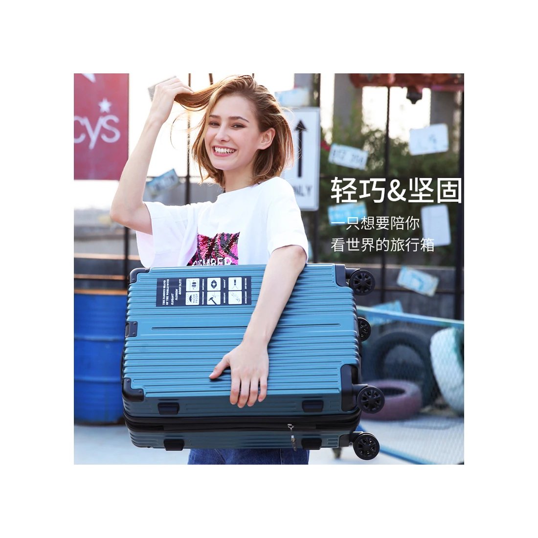 Hot sale PC travel trolley travel bags luggage set TSA custom lock suitcase set 3 pcs with zipper Ready to ship