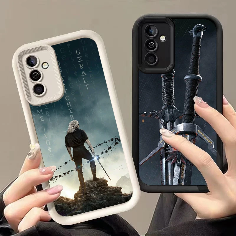 The W-Witcher Game Phone Case For Samsung A13 A22 A33 A34 A35 A53 A54 A55 A73 5G A12 A14 A15 A16 A23 A24 A25 A32 A52 A71 A72