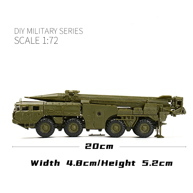 4D 1/72 Peluncur Soviet 9P117M1 dengan Roket R17 dari Kompleks Rudal 9K72 Elbrus Scud B Model Puzzle Perakitan Mainan Militer