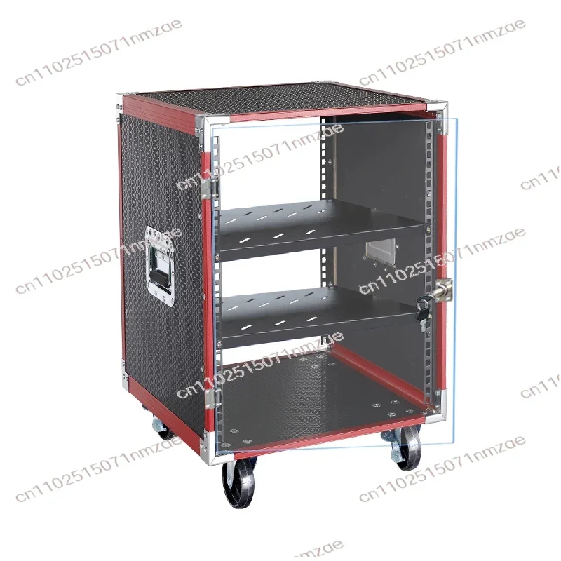 10U Power Amplifier Cabinet, 8U Equipment Rack, Mobile Audio Chassis for Indoor and Outdoor Use