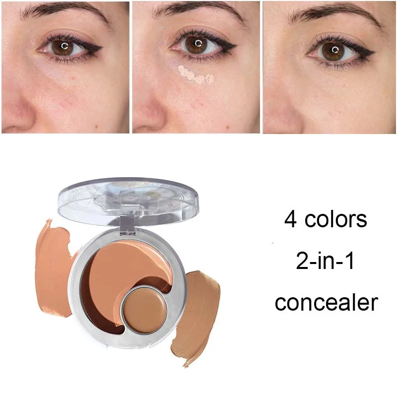 

Concealer Foundation Cream Waterproof Long Lasting Deep Complexion Dark Circles Acne Marks Cover Spots Moisturize Face Makeup