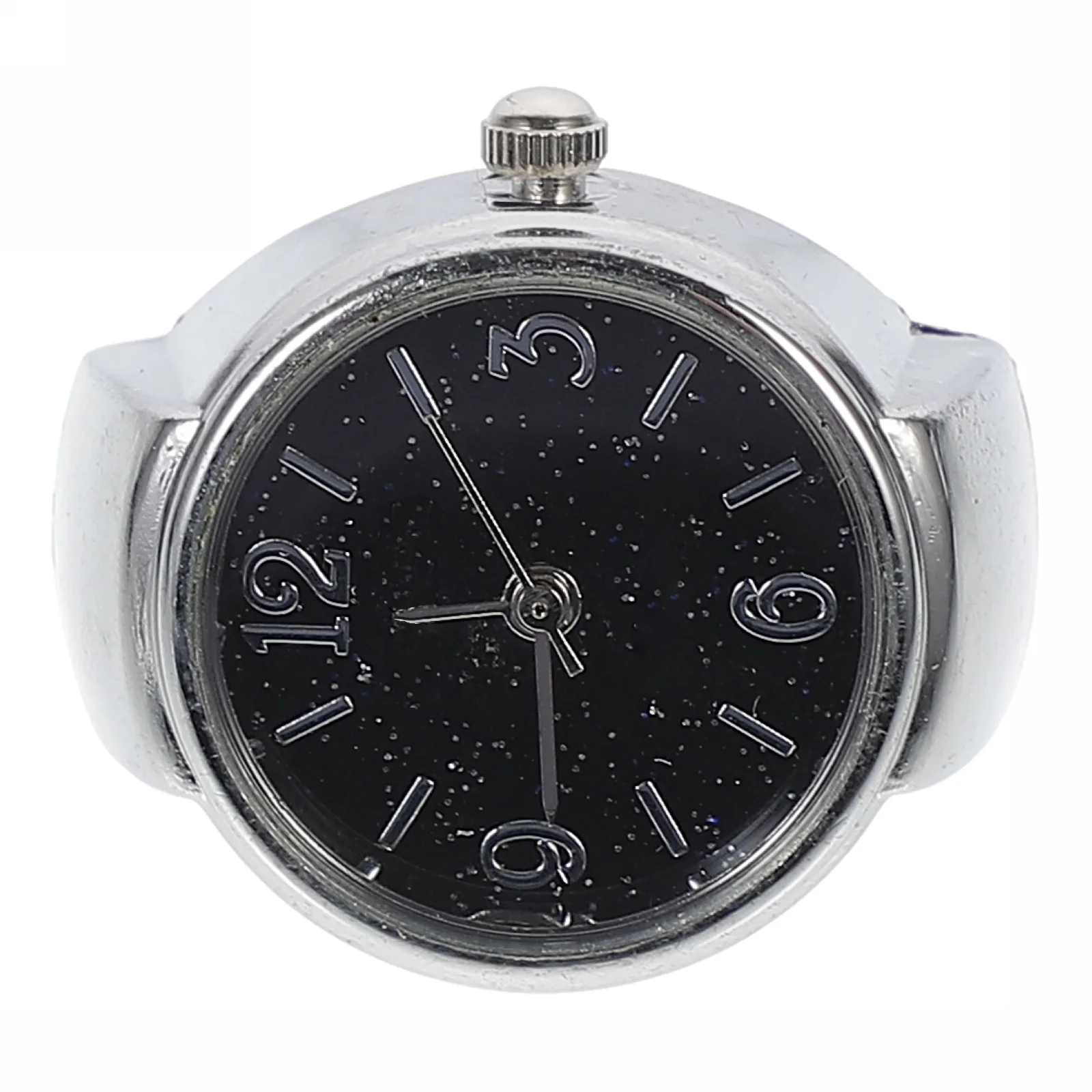 

Fashion Finger Ring Watch Zinc Alloy Quartz Watch with Numerals Display Comfortable Fit for Party Dating Daily Use Unisex