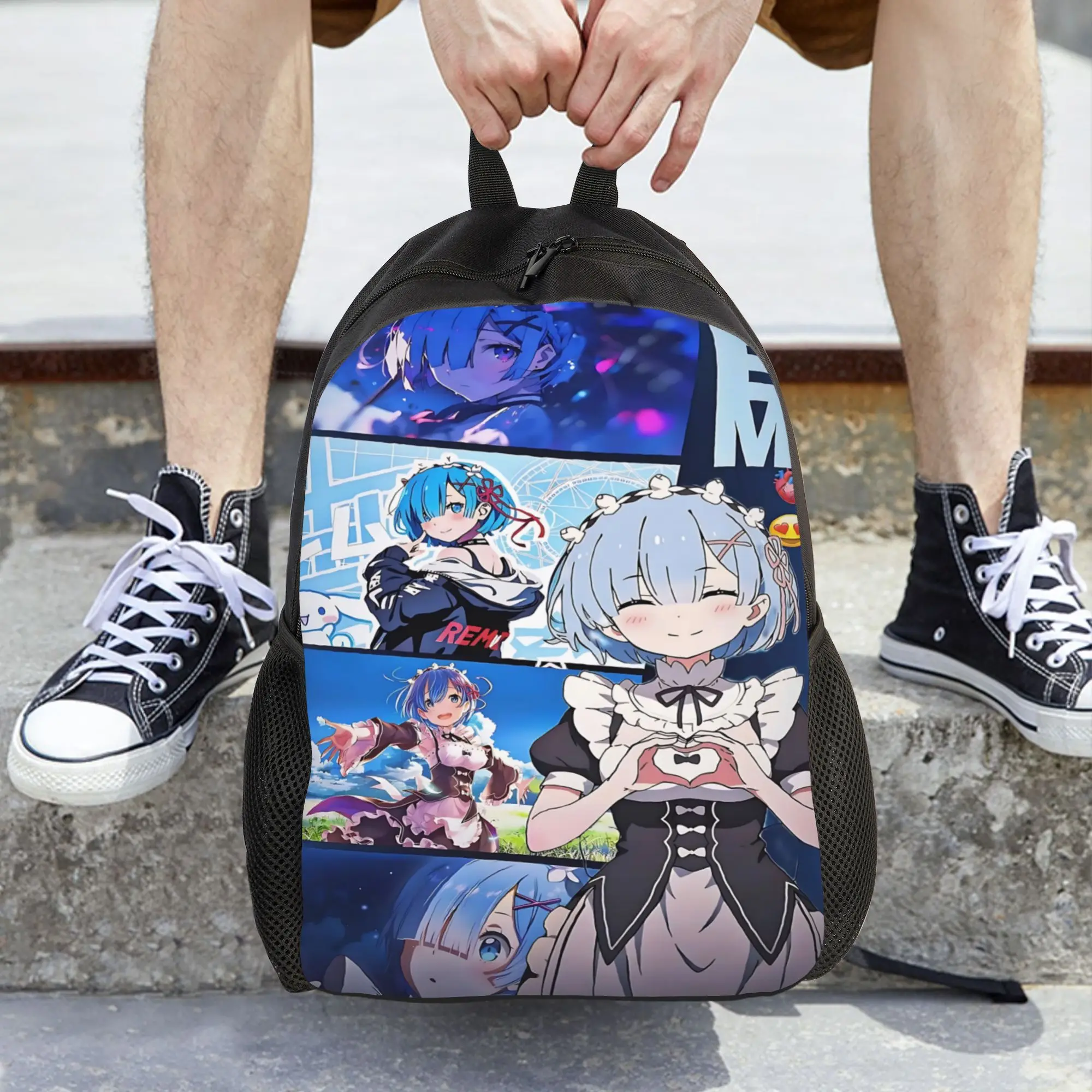 Fashion Cute Re ZERO Anime Rem Backpacks Its Bag  mochila School Retro Washable Rucksack