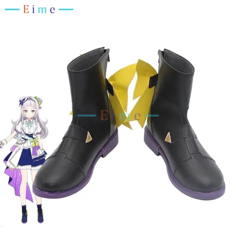 

Murasaki Shion Cosplay Shoes PU Leather Shoes Halloween Carnival Boots Vtuber Cosplay Prop Custom Made