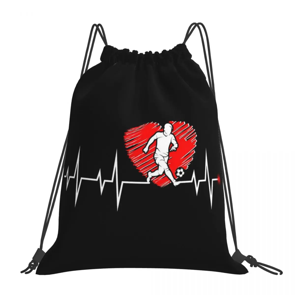 

Рюкзаки Soccer Is My Heartbeat, модные портативные сумки на шнурке, сумка для хранения, сумки для книг для путешествий, студентов
