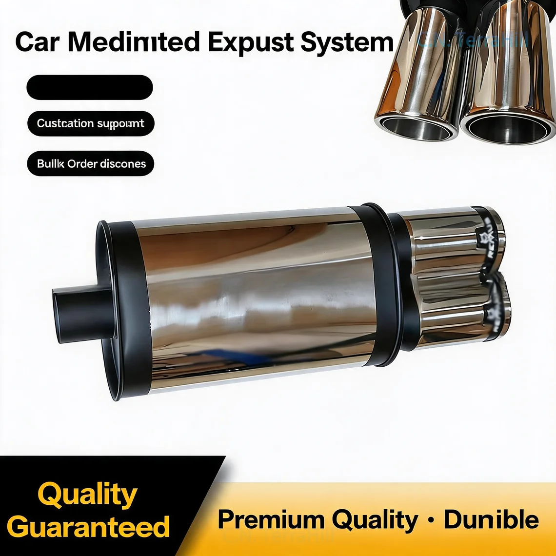 Exhaust Muffler REMUS Style Dual Outlet Straight Pipe Performance Upgrade Street Riding Compatible with CFMOTO 250SR