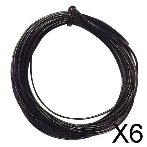 5-6pack 2mm Waxed Nylon Cord Jewellery Making String Findings 10m Black