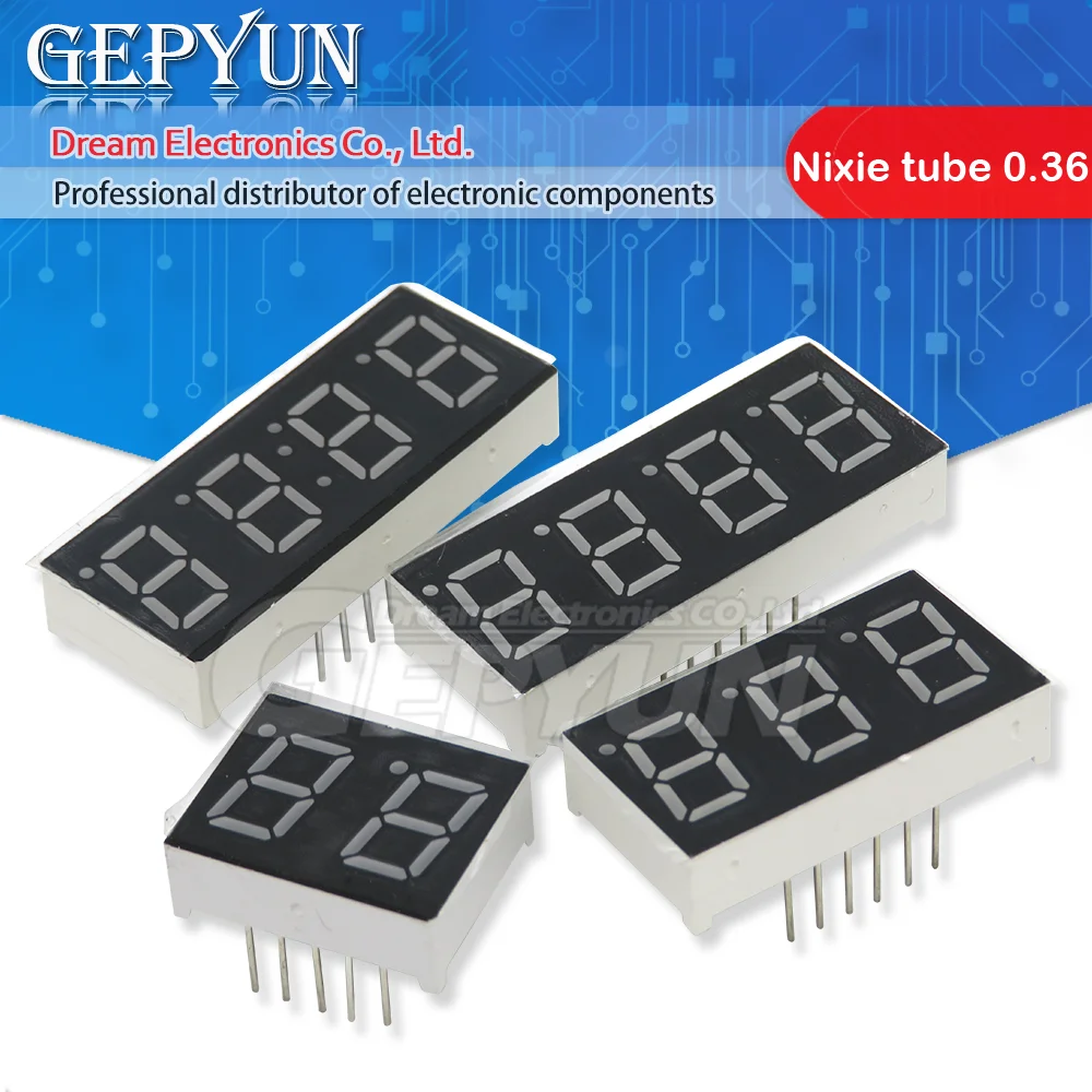 5pcs 0.36 Inch LED display 7 Segment 1 Bit 2 Bit 3 Bit 4 Bit Digit Tube Red Common Cathode / Anode Digital 0.36 inch led