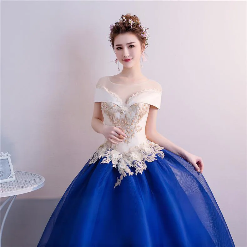 Ecoparty Abito da ballo Donna Abiti stile Quinceanera Appliques Tulle Prom Abiti da festa di compleanno Vestido De 15 Anos robes de soirée