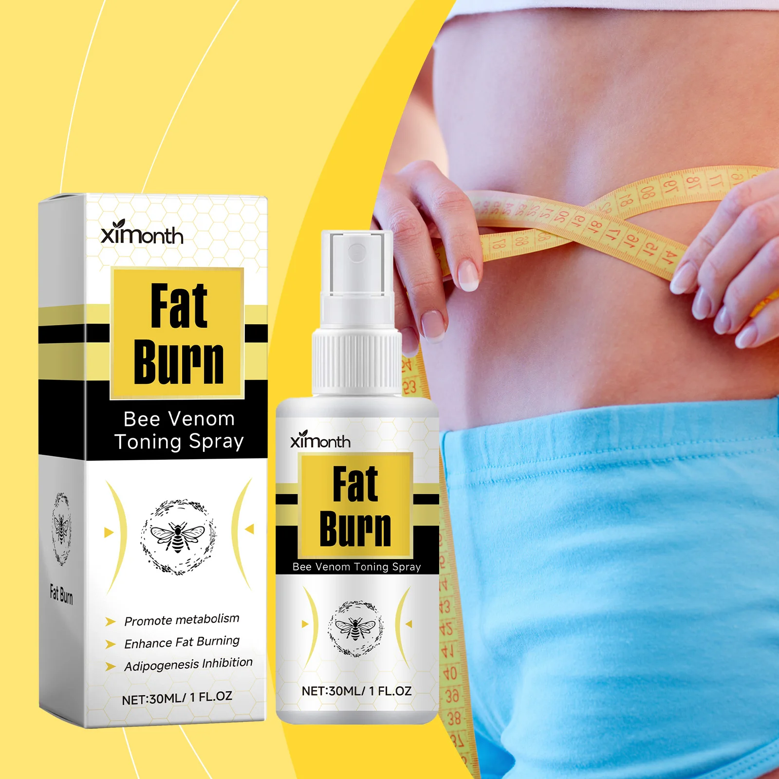 Firming Body Toning Spray Slim Waist Tighten Arms Thighs Inhibit Fat Production Promote Metabolism Anti Cellulite Slimming Spray