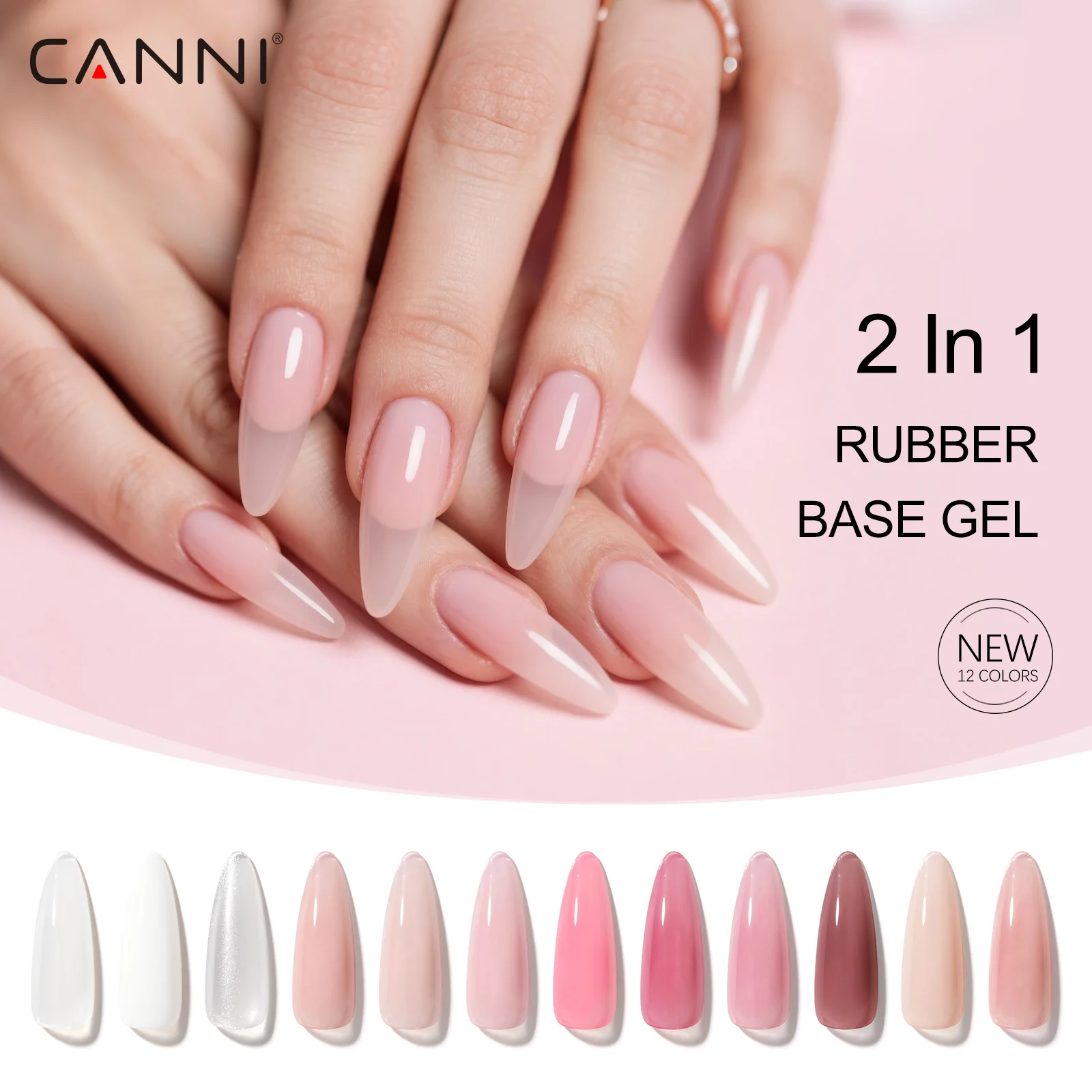 

CANNI 9ml Gel Nail Polish Nude Rubber Base Gel Jelly Pink Color Semi-permanent Varnish Soak Off UV LED Nail Art Manicure