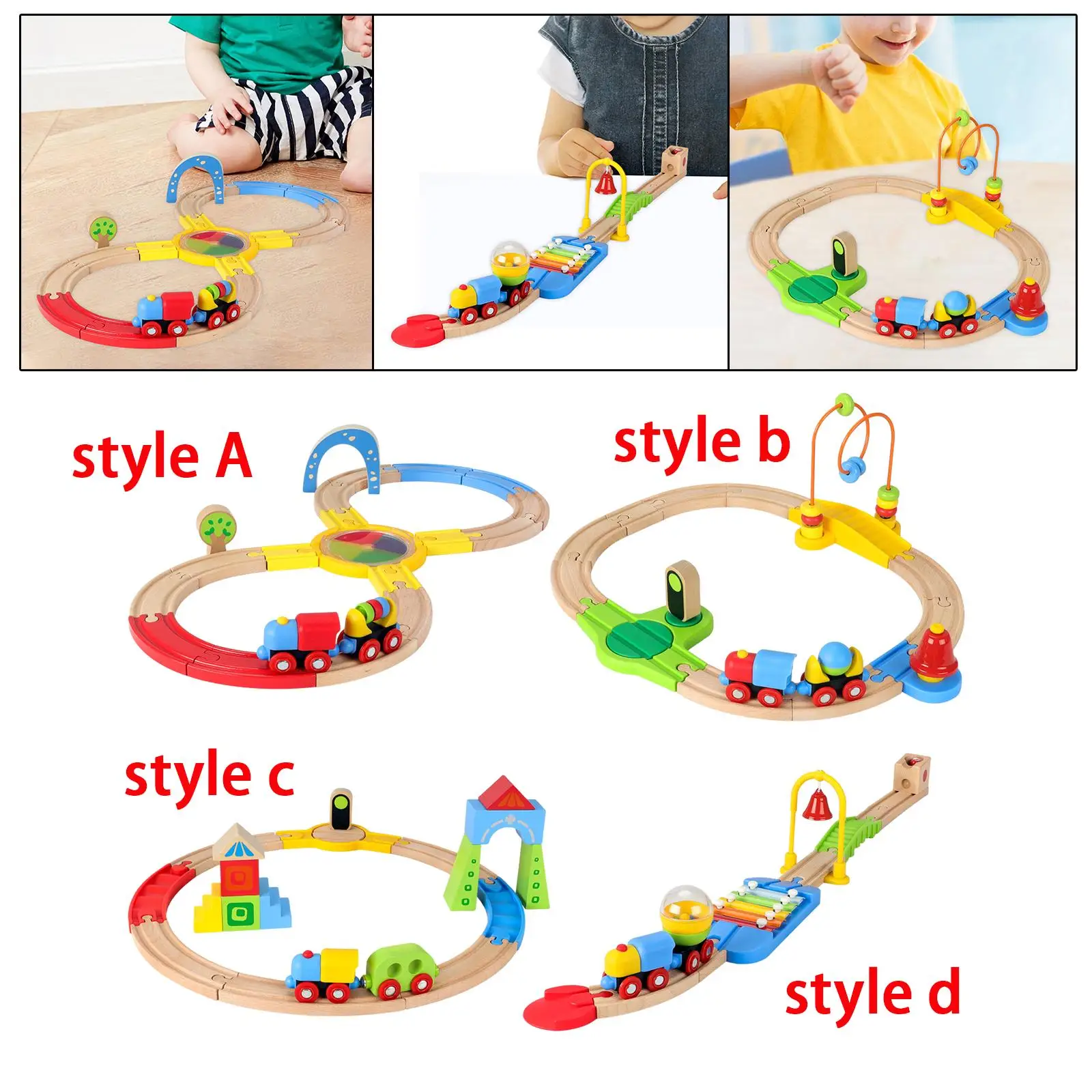 

Wooden Train Set for Toddler Interactive Accessories Wooden Toys Kids Valentines Gifts for 4~7 Children Preschool Toddler Gifts