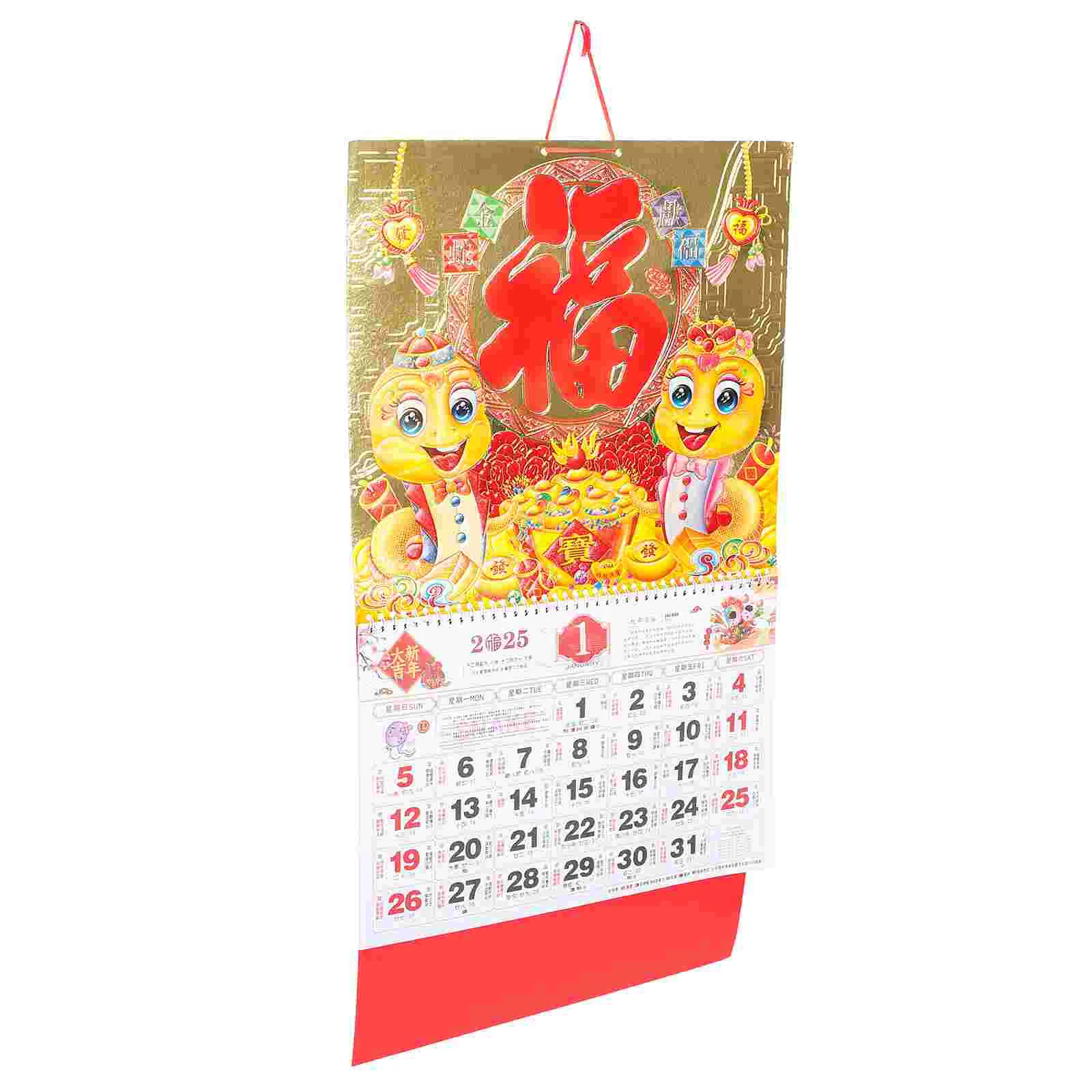 

Lunar Calendar 2025 Office Traditional Paper Wall Planner Clear Printed Monthly Delicate