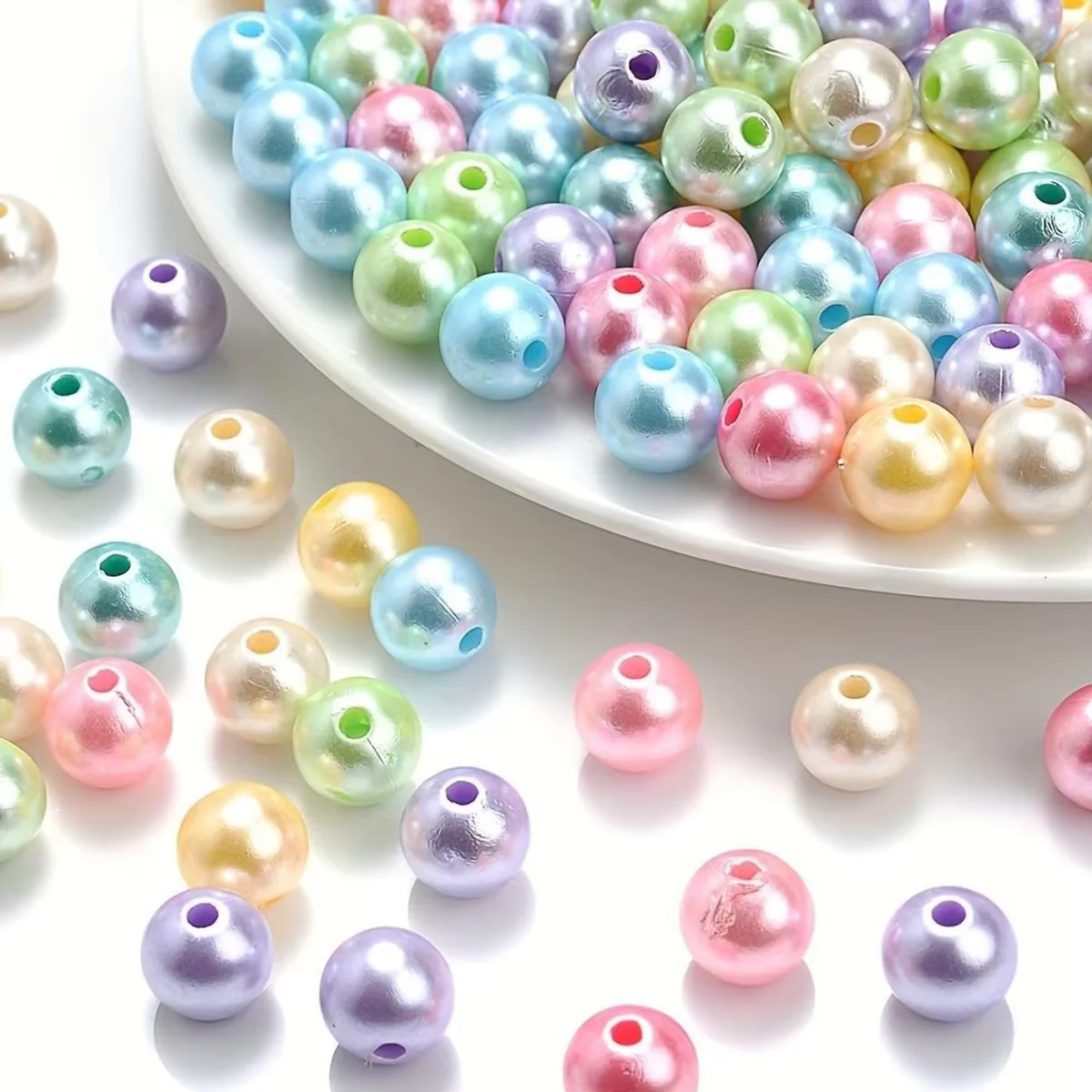 Image 4: 114 pièces/52 pièces Perles créatives solides mélangées de 8 mm/10 mm, parfaites pour la création de bijoux DIY
