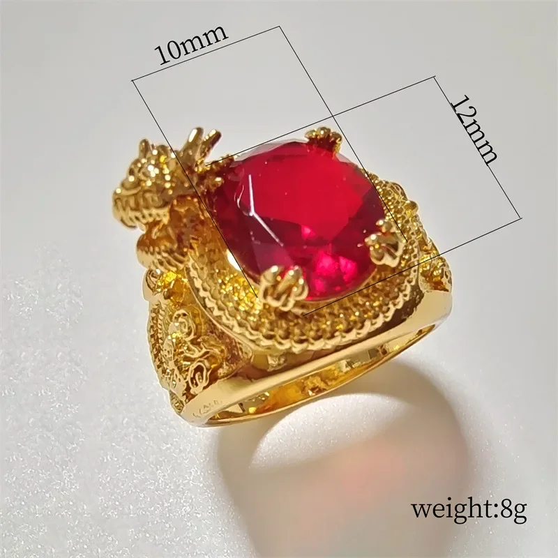 Hot-selling jewelry: 3D engraved powerful dragon ring, European and American style ring view 2