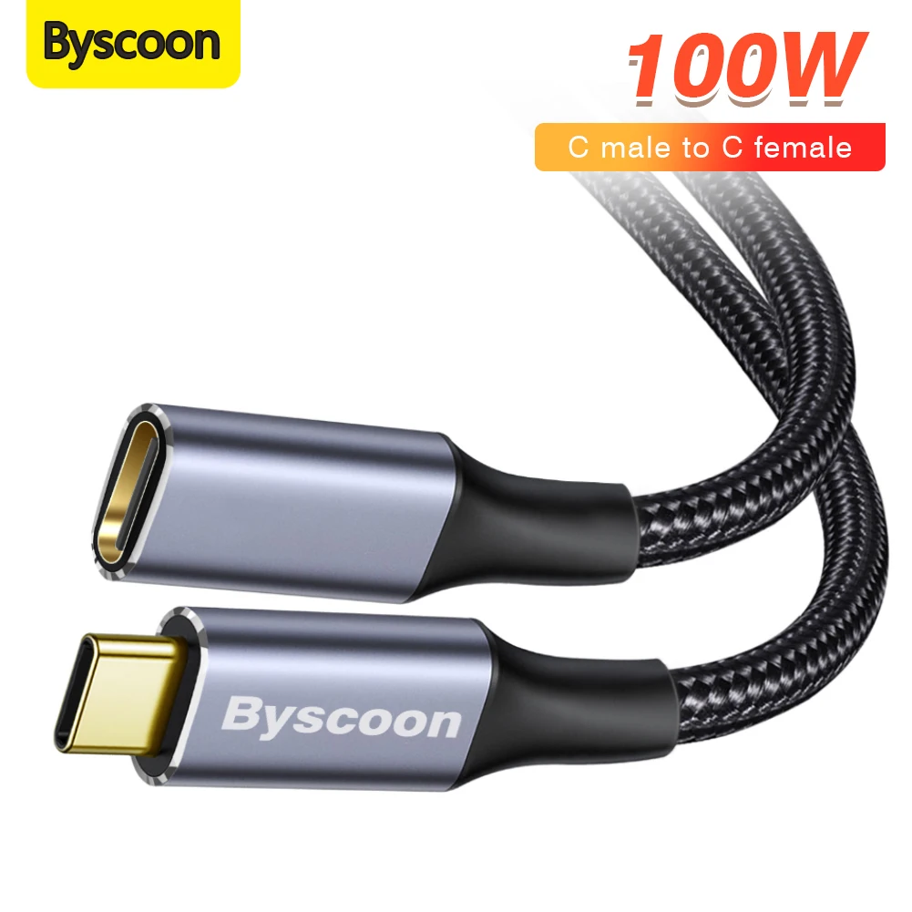 USB C 3.1 Gen2 10Gbps Extension Cable Type C to C PD 100W QC4.0 3.0 5A Fast Charging Cable For MacBook Pro 4k 60Hz Video Cable