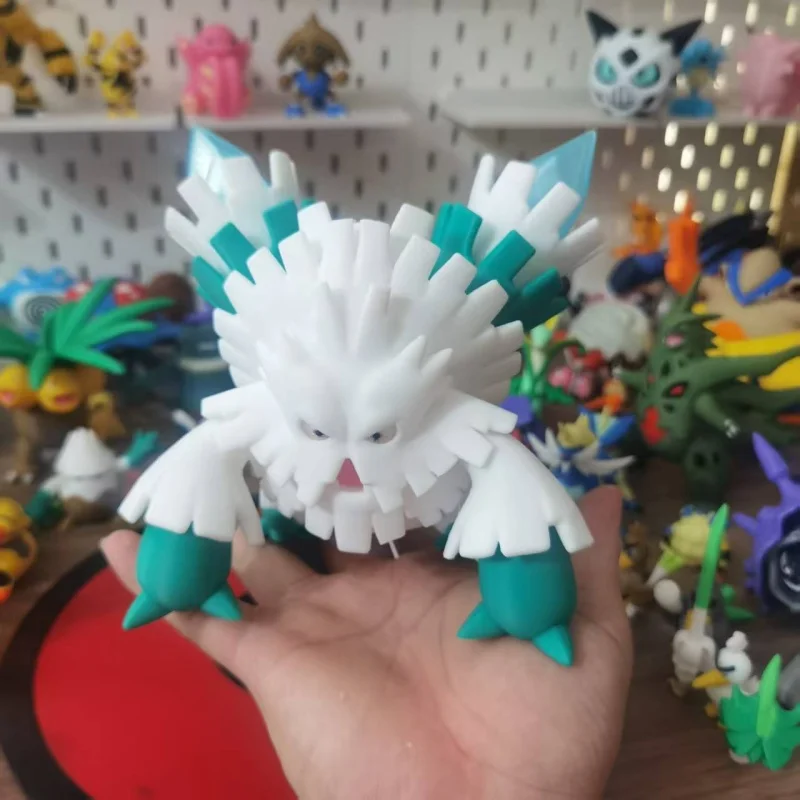Anime Snover Abomasnow Figur Maßstabsgetreue 1:20 DIY 3D-Druck Cartoon-Charakter Kawaii Desktop-Dekoration Modell Spielzeug Geschenk