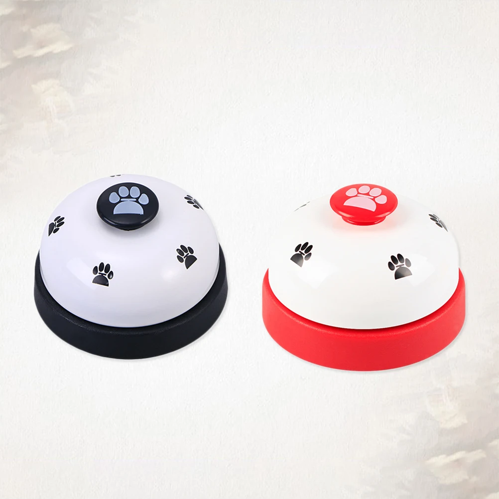 

2pcs Pet Training Bells Dog Potty Communication Device Loud Sound Flat Button Puppy Plastic Bells For Dogs Outdoor Signal