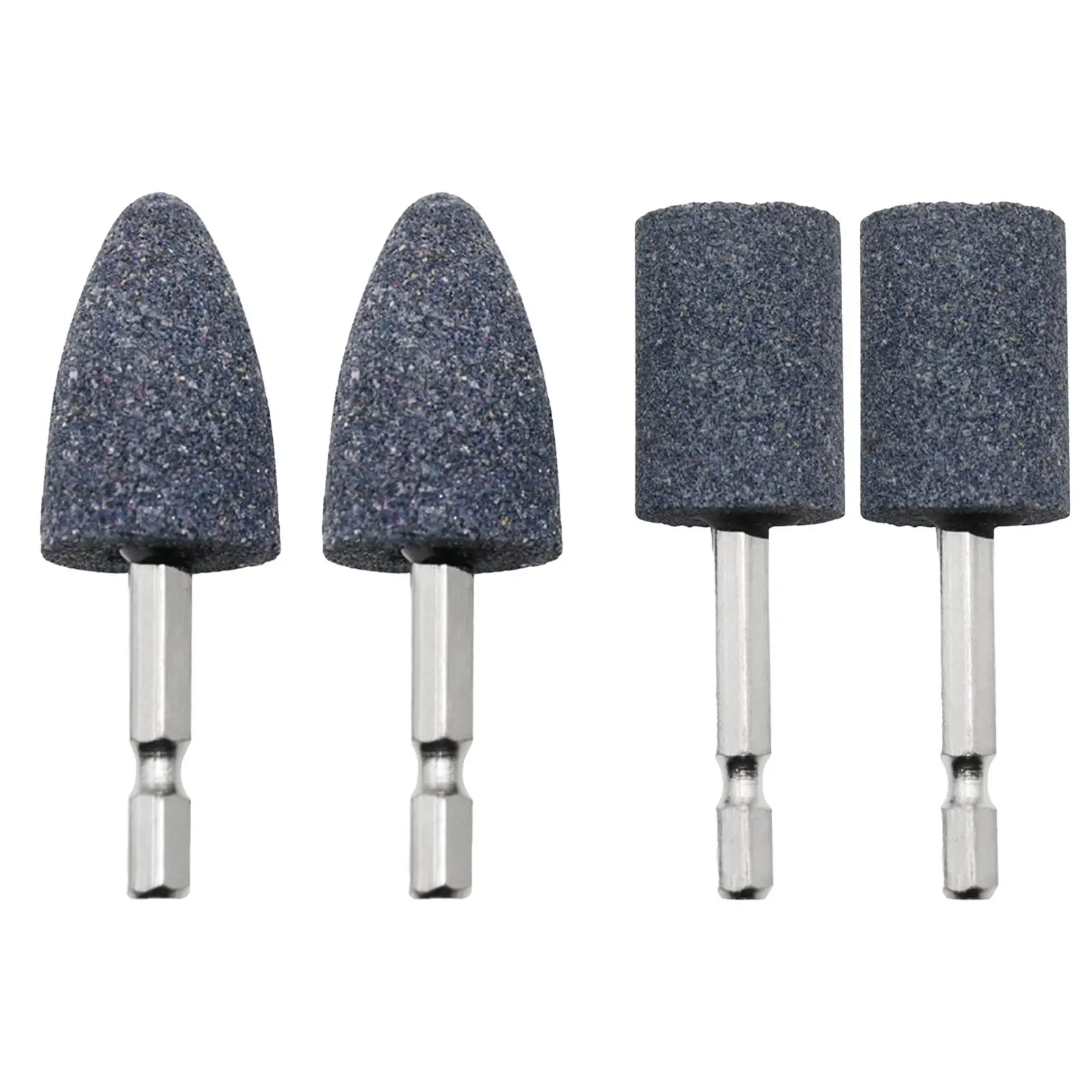 2 Pieces Wheel Sharpening Head Fine Sanding Power Tool 6.35mm Abrasive Hexagonal Wheel Bit for Cemented Carbide Gems