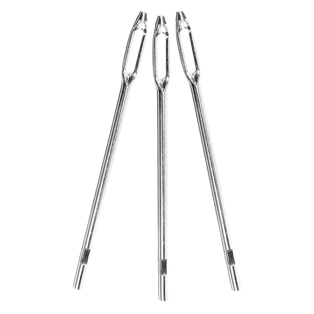 

3pcs Tire Repair Needle Glue Strip Practical Tool Bike Kit Bicycle Replacement Split Eye Needles for Car Truck Motorcycle