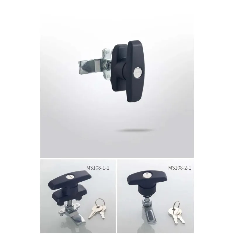 Hot T Handle Latch/Lock Keyed Alike Black Coated Fit for Cabinets Garage Letter-box Drawer File cabinet Wardrobe