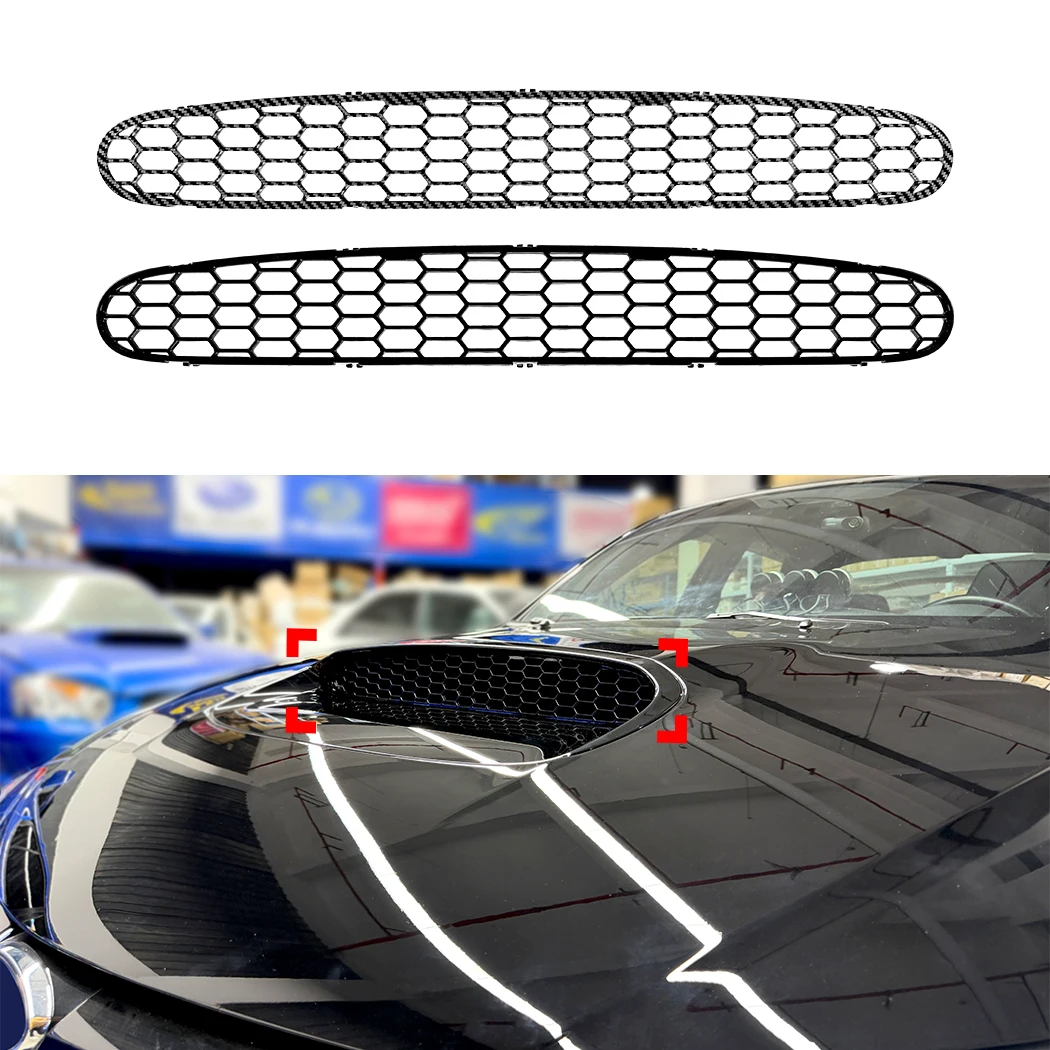 For Subaru Impreza WRX STI 2008-2014 Front Hood Scoop Vent Bonnet Cover Grille Decorative Air Flow Intake Cover Gloss Black
