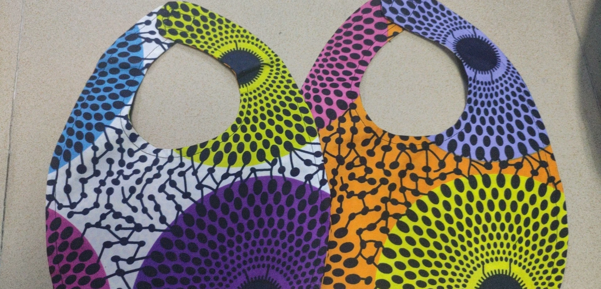African Ankara batik print bib baby bib children's anti-dirty bib eating artifact portable and soft