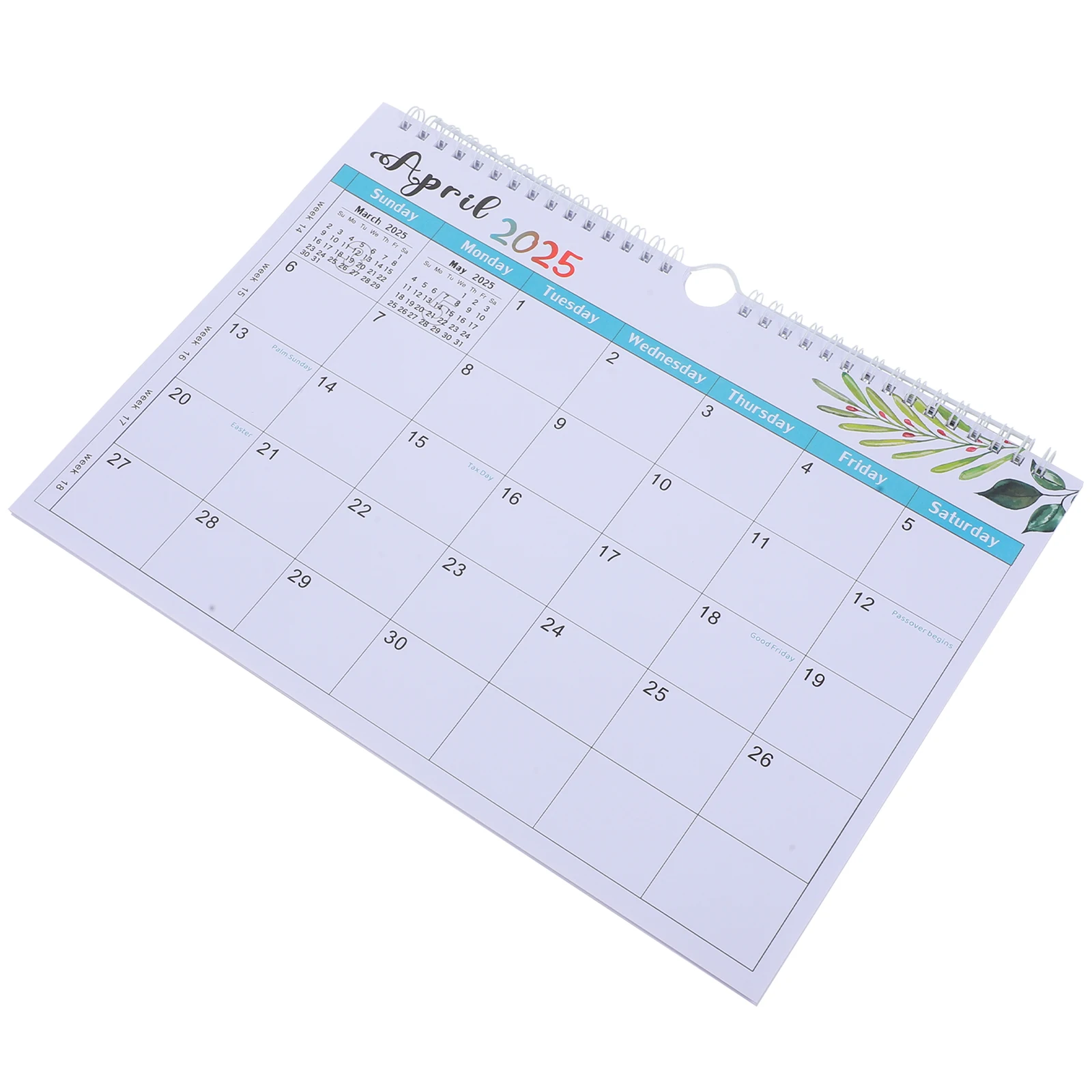 

Wall Calendar 2025 Twinwire Binding Vertical Monthly Planner Paper Holidays Schedule Office Art