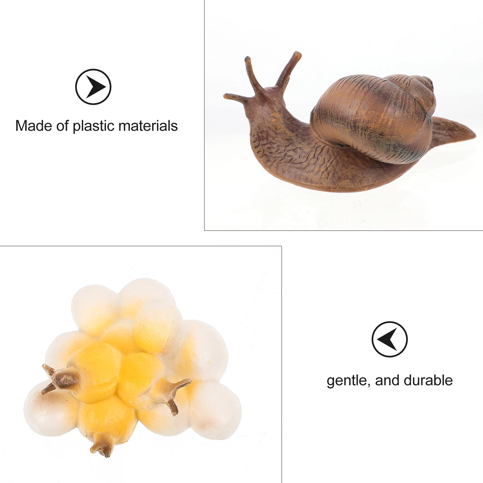 4 قطع من تماثيل دورة نمو القواقع ألعاب بلاستيكية للأطفال ديكور تعليمي حلي متجر حديقة المنزل