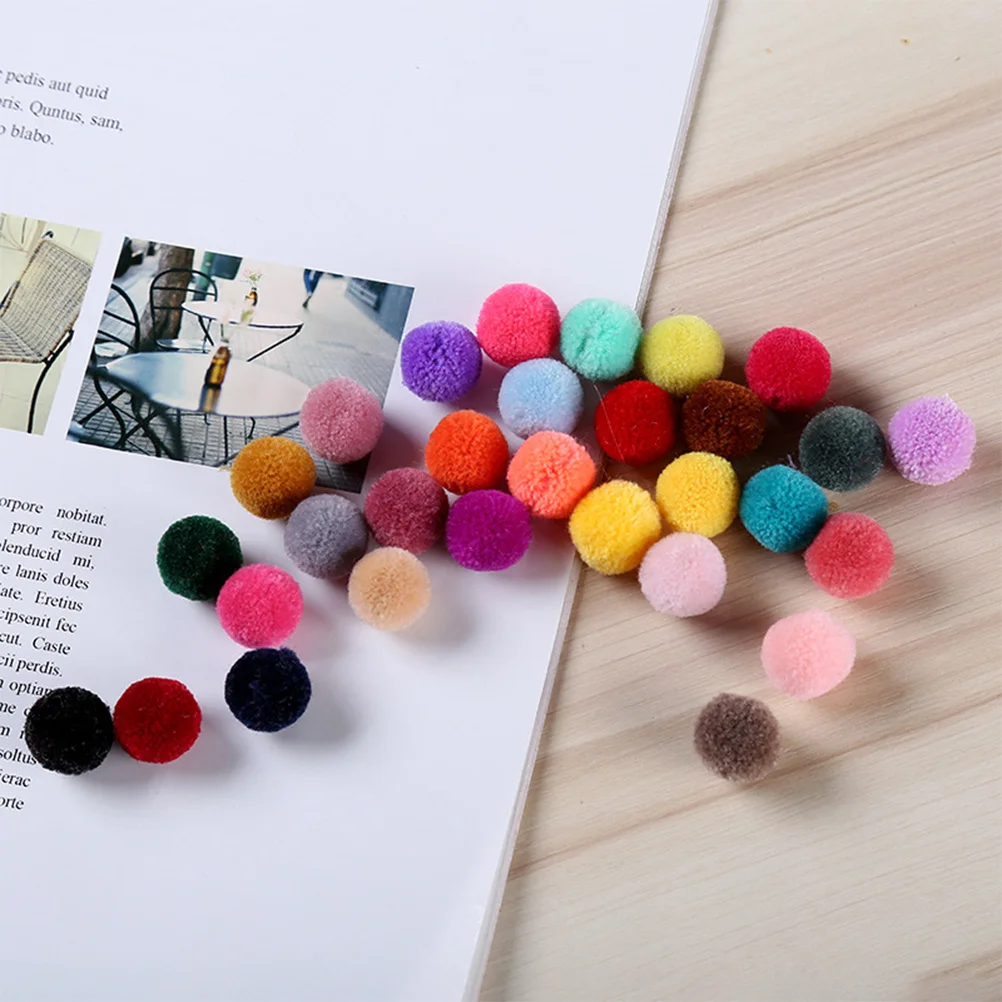 

1000pcs 1.5Cm Colorful Ball Elastic Polyester Diy Pompoms Craft Material For Kids Keychain Car Bag Charm Decor Costume
