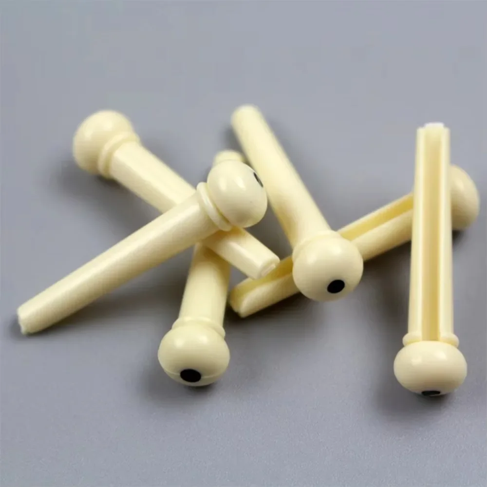 6Pcs/set Non-deforming Acoustic Guitar Bridge Pins High Performance And Durability ABS Smooth Line