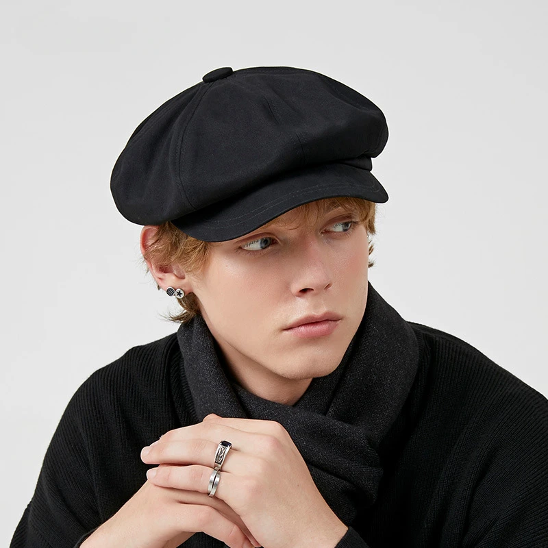 High Quality Fashion Men Baseball Cap Japanese Style Spring Summer Versatile Newsboy Painter British Retro Hats Octagonal Women