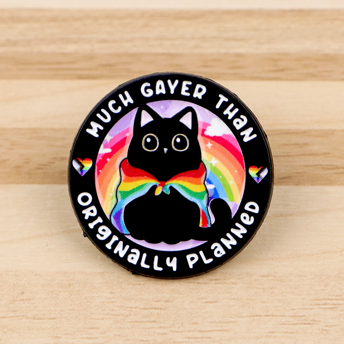 Rainbow Cat Enamel Pin Cute Badges on Backpack Brooches for Women Men Lapel Pins Animal Jewelry Cosplay Accessories Gift