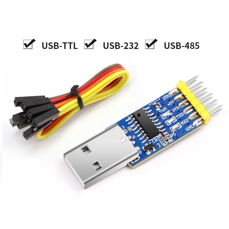 3 in 1 Multi-function USB to TTL 485 232 Serial Port Download Debugger Compatible with 3.3V/5V Voltage