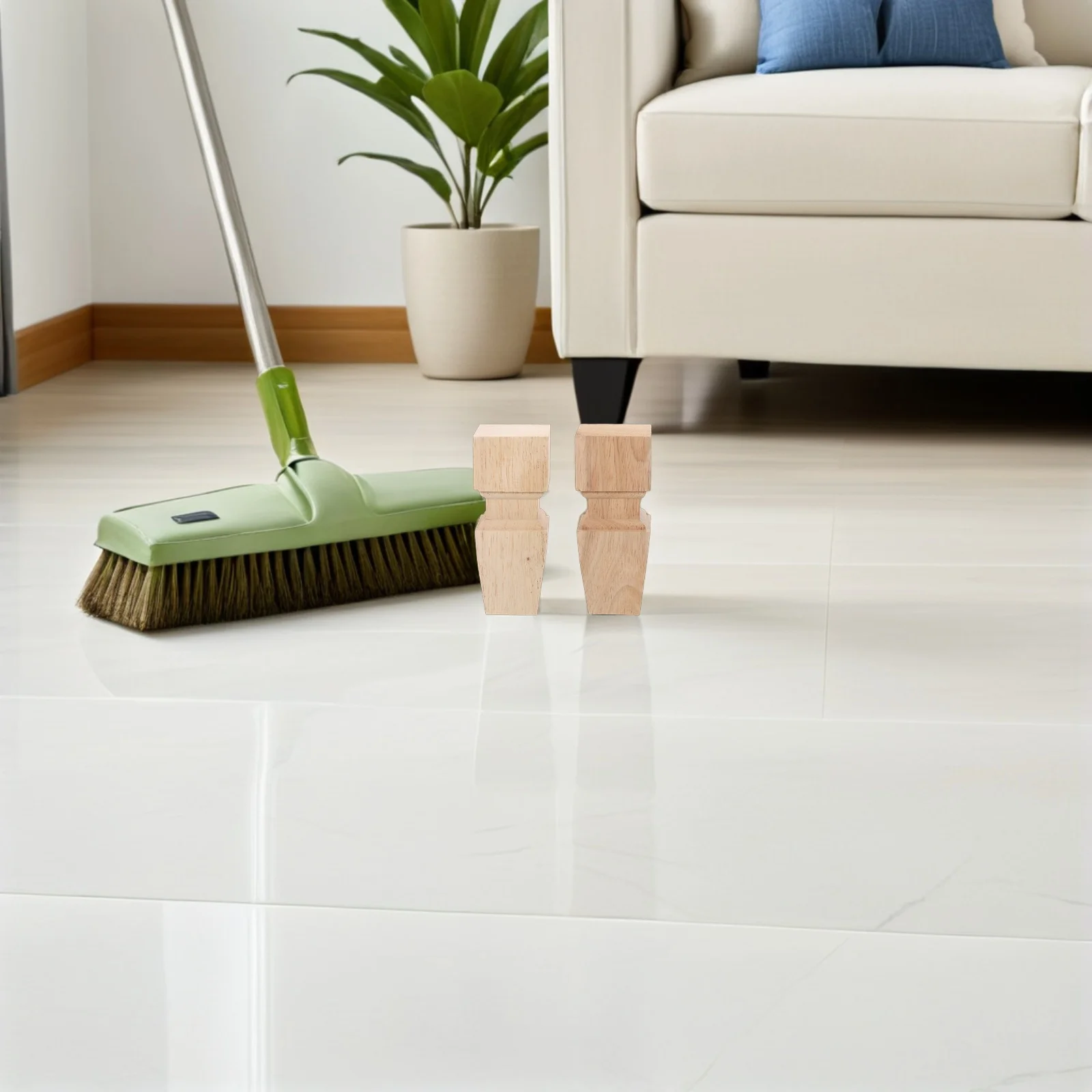 

2pcs Sofa Legs Wood Furniture Legs 6" Tall Unpainted Solid Wood Replacement Feet For Couch Chair Bench Cabinet Heavy Duty Sturdy