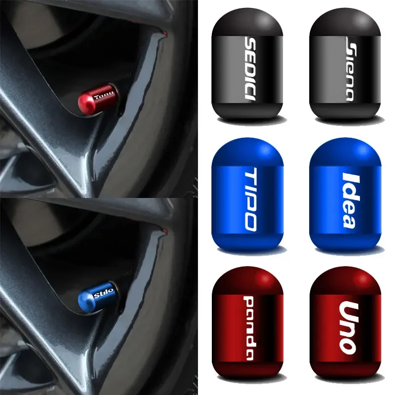 

Alloy Car Wheel Valves Caps Tire Stem Airtight Dust Cover for Fiat Ranch SEDICI Stilo TIPO TORO Uno Idea LINEA Panda PUNTO Siena